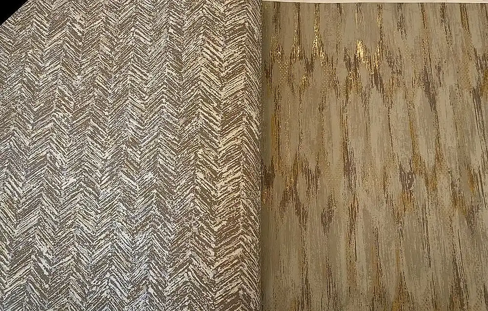 Papel de parede com textura em relevo aplicado em parede de sala